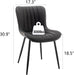 Leather Dining Chairs Set of 4, Upholstered Dining Room Chairs with Metal Legs, Modern Dining Chair for Dining Room, Kitchen (Black)