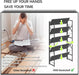 Extra Wide 5 Tiers No Assembly Book Shelves, 51.2" H Folding Bookshelf Bookcase Open Industrial Foldable Shelves for Bedroom, Living Room, Home Office - All Black