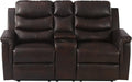 67" Brown Recliner Loveseat - Manual