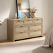 7 Drawer Rattan Dresser for Bedroom, 57" Wide Dresser