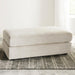 Soletren Contemporary Chenille Oversized Ottoman, Off-White