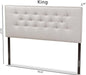Windsor Tufted King Panel Headboard in Grayish Beige
