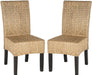 Home Collection Luz Natural Wicker Dining Chair (Set of 2), 18"