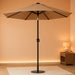 9FT Patio Umbrella - Outdoor Table Umbrella with Smooth Crank Lift, Push Button Tilt and 8 Sturdy Ribs - Market Umbrella UV Protection Waterproof for Pool, Deck, Yard, Garden