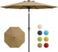 9FT Patio Umbrella - Outdoor Table Umbrella with Smooth Crank Lift, Push Button Tilt and 8 Sturdy Ribs - Market Umbrella UV Protection Waterproof for Pool, Deck, Yard, Garden