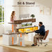 Electric Standing Desk with Drawers - 70" Adjustable Computer Desk