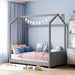 Twin Velvet Playhouse BedFrame NoBoxSpring Grey Finish