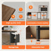 50 Inch Large L Shaped Desk with Pegboard Hutch & Shelves, Corner Gaming Desk with Power Outlet, LED Light & Storage Bag, Reversible Computer Desk for Home, Bedroom, Office Workspace, Walnut
