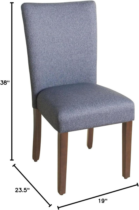 Parsons Classic Upholstered Accent Dining Chair, Single Pack, Blue