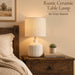 Ceramic Table Lamp, Off-White, 17.75"