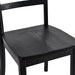 Black Wooden Dining Chairs Set of 2,Ladder Back Kitchen Chairs