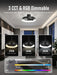 Indoor & Outdoor Ceiling Fans for Patios with Rgb Light,3-Way Installation