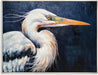 Heron Hand Painted Textured Framed Canvas Wall Art