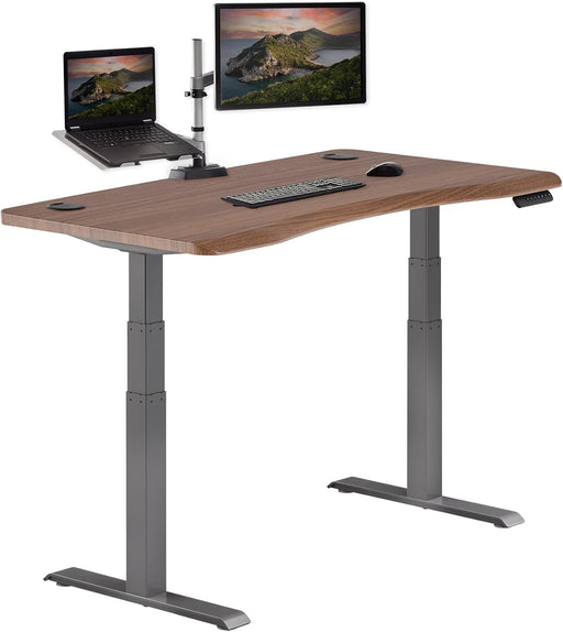 54x26 Walnut Electric Standing Desk Memory Settings