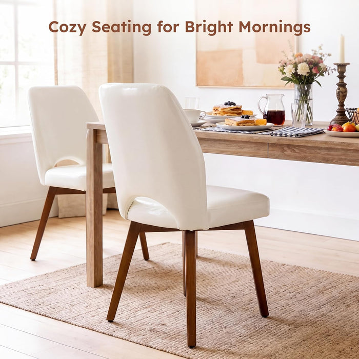 Dining Chairs Set of 4, Upholstered Kitchen Chairs, Beige