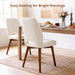 Dining Chairs Set of 4, Upholstered Kitchen Chairs, Beige