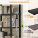 Rattan Boho 5 Tier BookshelfStorageUnit With Doors