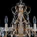 Saint Mossi 6 Light Crystal Chandelier Light Fixture Modern Chandelier Crystal Lighting, French Gold Crystal Raindrop Chandelier for Dining Room,Bedroom,Living Room, H23 X D24