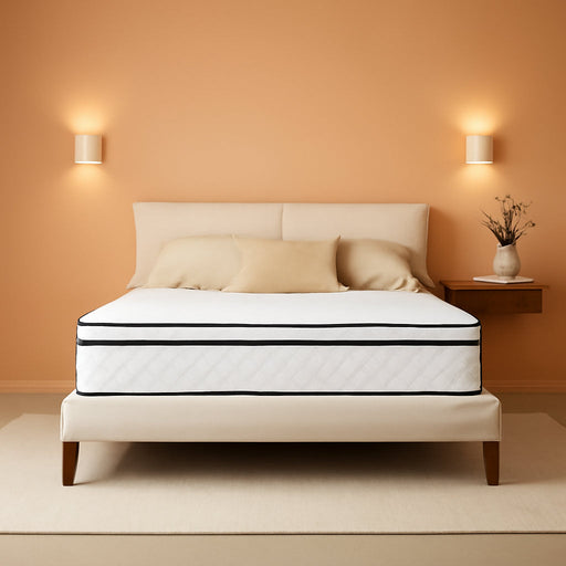 12 Inch Full Size Mattress, Hybrid Mattress in a Box, Memory Foam Mattress&Pocket Springs, Medium Plush, Pressure Relief & Motion Isolation, Certipur US Certified
