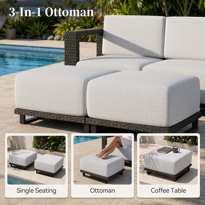 Patio Furniture Set with 10'' Ultra-Thick Cushions