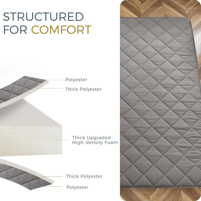 6"" Extra Thick Futon Mattress Floor Mattress， Diamond Pattern Mattress Pad Tatami Pad Japanese Floor Mattress for Adults Floor Bed Roll up Mattress Guest Mattress, Full