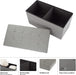 Storage Ottoman - 30-Inch Folding Faux Leather Footrest, Linen Chest, or Bench with Removable Divider for Living Room or Bedroom by  (Gray)