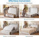 White Queen Murphy Bed Cabinet With USBChargingModule