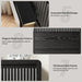 Black Fluted 8 Drawer Dresser for Bedroom, Curved Edge, 50" Wide