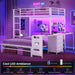 Twin Over Full IndustrialSteel Bunk Bed BrilliantWhite