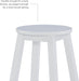 Zeke White 24" Counter Stool with round Seat