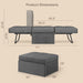 Sofa Bed,  Convertible Recliner Single Sofa Bed, Free Installation, 730 Lbs, Dark Gray