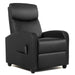 Recliner Chair Single Sofa PU Leather Padded Seat with Massage,Black