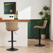 Counter Height Bar Stools Kitchen Island Barstools Set of 2 Adjustable Swivel Counter Stool Bar Height Island Chairs with Back, Khaki