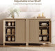 Sideboard Buffet Cabinet with Storage, Fluted Credenza Buffet Table