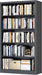 5 Tier Bookcase, 55" Tall Heavy Duty Metal Bookshelf, Free Standing Bookcase with Back Panel & 4 Adjustable Storage Shelves, Open Display Shelf for Bedroom Living Room Home Office (Black)