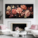 Flower Wall Decor Pink and White Botanical Painting Home Decor Aesthetic Framed Artwork for Living Room Bedroom Office Room Decor 24"X 48"