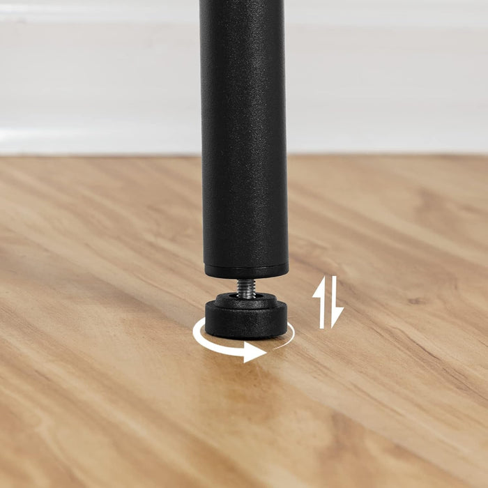 Bar Stools, Bar Stools Set of 2, Counter Height Stools with Footrest, Breakfast Bar Stools, Sturdy Steel Frame, for Dining Room, Kitchen Island, Party, Easy Assembly, Black BK03BY01N1