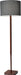 Floor Lamp with Walnut Rubberwood Base and Grey Fabric Lampshade – 58.5” X 16”, 3-Way Adjustable Brightness, Lamp for Bedroom, Living Room, and House Decor