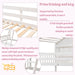 White SolidWood Playhouse BunkBed TwinOverTwin WithRoof Kids