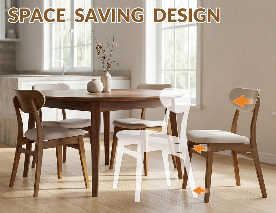 Wooden Dining Chairs Set of 4, Farmhouse Kitchen Chairs
