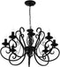 Matte Black 26Inch 8 Light FrenchCountry Chandelier