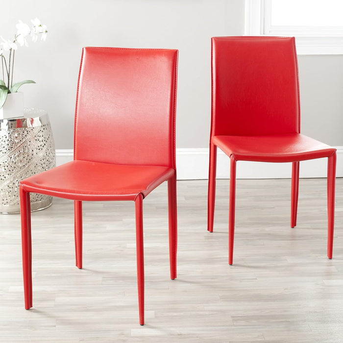 Home Collection Karna Modern Red Dining Chair (Set of 2)