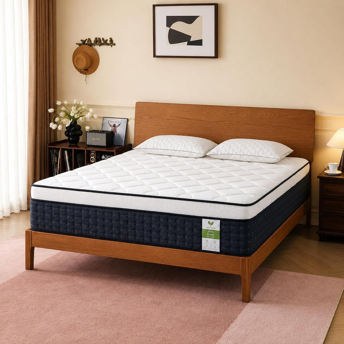 Queen Mattress 12 Inch, Medium Hybrid Queen Size Mattress in a Box, 80X60