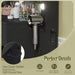 Vanity Desk With Extended Mirror Black PowerOutlet
