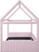 Full Sized House Shaped Corduroy Daybed PowderPink