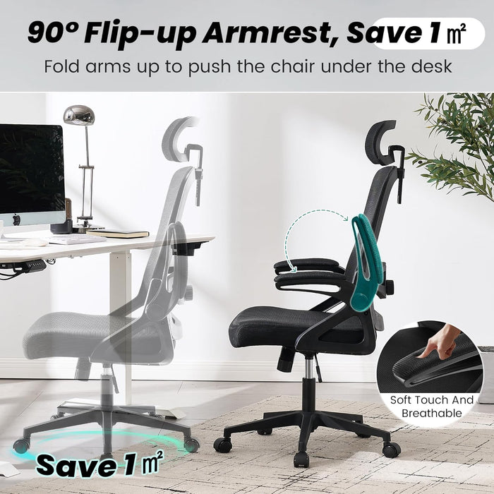 Office Chair Mesh Computer Chairs with Adjustable Lumbar Support