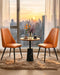Dining Chairs Velvet Side Chairs with Wood-Grain Metal Legs, Curved Backrest Kitchen Chairs for Apartment, Bedroom,Home Bar,Living Space