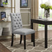 MO- Duchess Modern Tufted Button Upholstered Fabric Parsons, Dining Chair, Light Gray