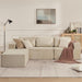 106 Inch Cloud Sectional Sofa Beige ContemporarySofa