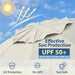 Shade Umbrella, Premium Portable Umbrella with Stand, 6.5Ft Lightweight Free Standing Canopy for Sporting Games, Adjustable Instant Sun Protection and Easy to Carry, Beige